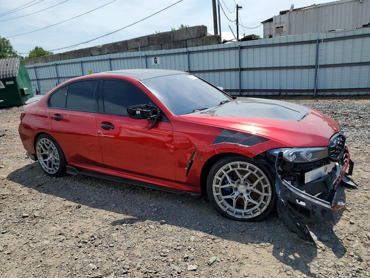 2024 BMW M340i VIN 3MW49FF03R8E31045 COPART salvage auction — Front End, ID - SALVAGE CERTIFICATE OF TITLE, sold $24,200 on 2026-08-21 (photo 4)