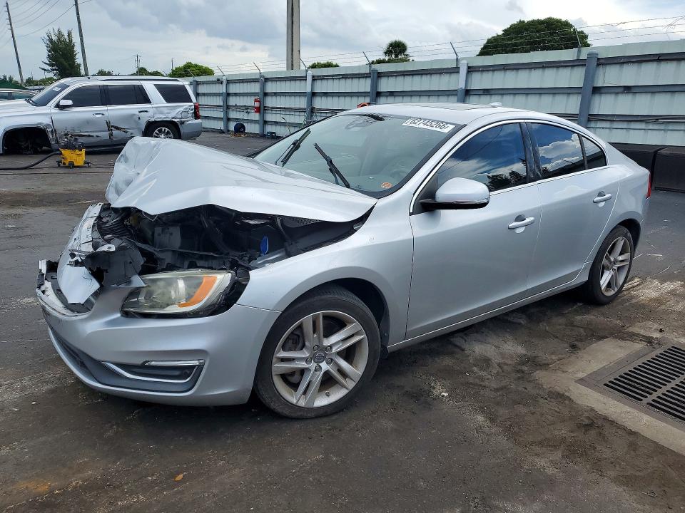 2014 Volvo S60 VIN YV1612FS7E2290478 COPART salvage auction — FRONT END, Fl - Certificate Of Destruction, sold $1,550 on 2026-08-17 (photo 1)