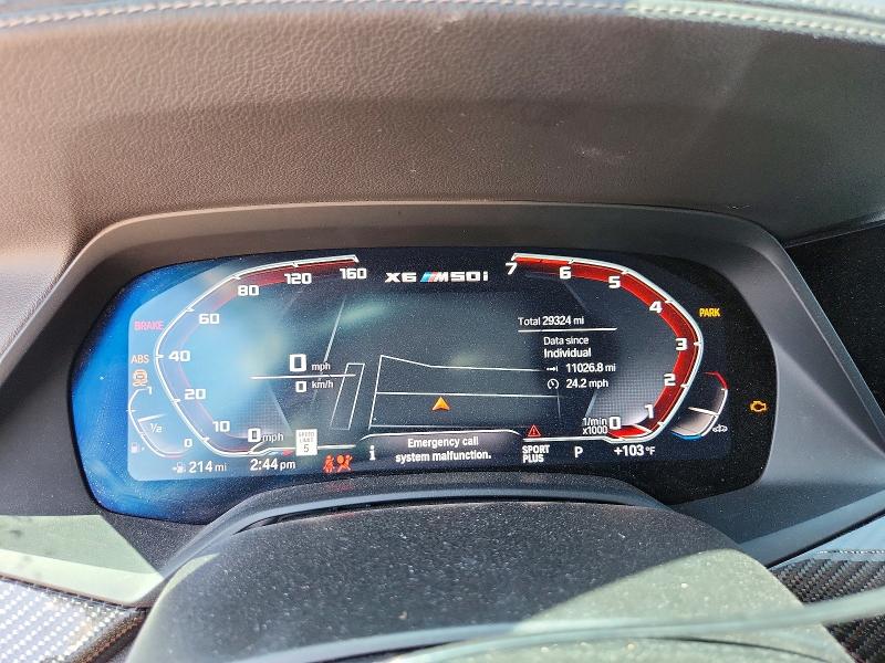2023 BMW X6 VIN 5UXCY8C0XP9R29309 COPART salvage auction — SIDE, Tx - Salvage Vehicle Title, sold $26,250 on 2026-08-27 (photo 9)