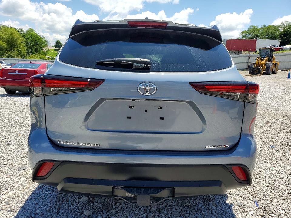 2024 Toyota Highlander VIN 5TDKDRBH2RS551951 COPART salvage auction — UNDERCARRIAGE, Salvage Title, sold $14,100 on 2026-08-21 (photo 6)