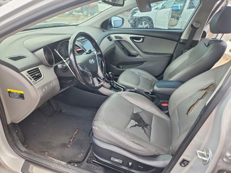 2016 Hyundai Elantra VIN KMHDH4AE7GU553397 COPART salvage auction — FRONT END, TX - SALVAGE VEHICLE TITLE (P), sold $900 on 2026-07-27 (photo 7)