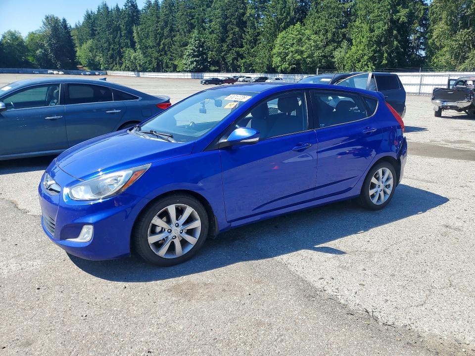 2013 Hyundai Accent VIN KMHCU5AE0DU104233 COPART salvage auction — REAR END, Wa - Bill Of Sale, sold $825 on 2026-07-13 (photo 1)