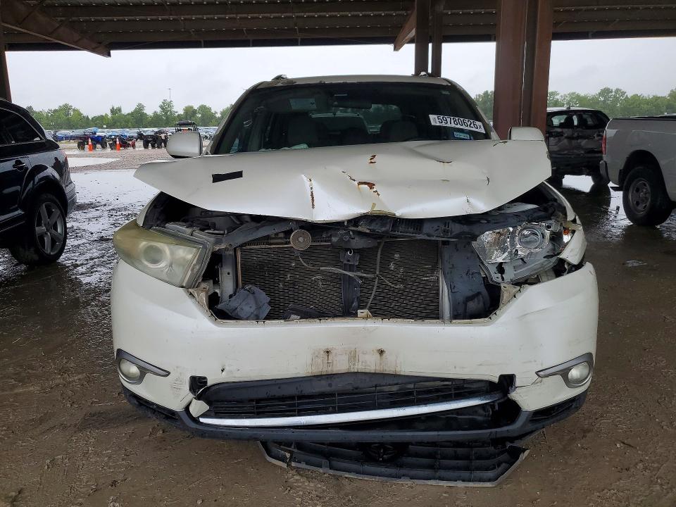 2013 Toyota Highlander VIN 5TDZK3EH2DS094953 COPART salvage auction — FRONT END, Tx - Certificate Of Title, sold $2,800 on 2026-07-31 (photo 5)