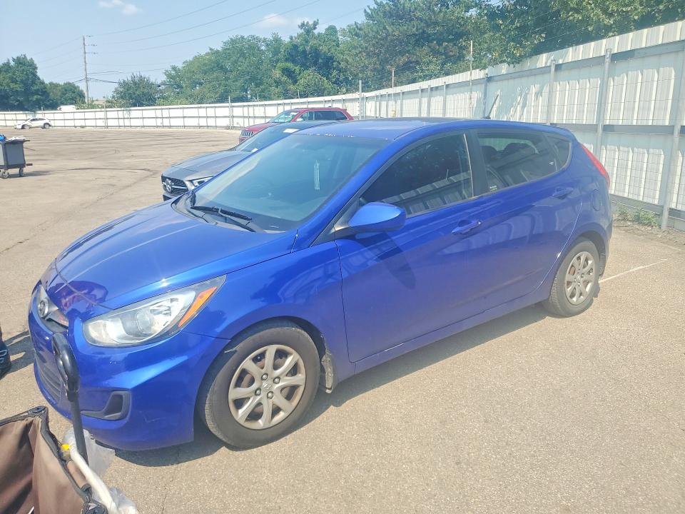 2013 Hyundai Accent VIN KMHCT5AE9DU092926 COPART salvage auction — REAR END, Oh - Cert Of Title-Salvage, sold $500 on 2026-07-22 (photo 1)