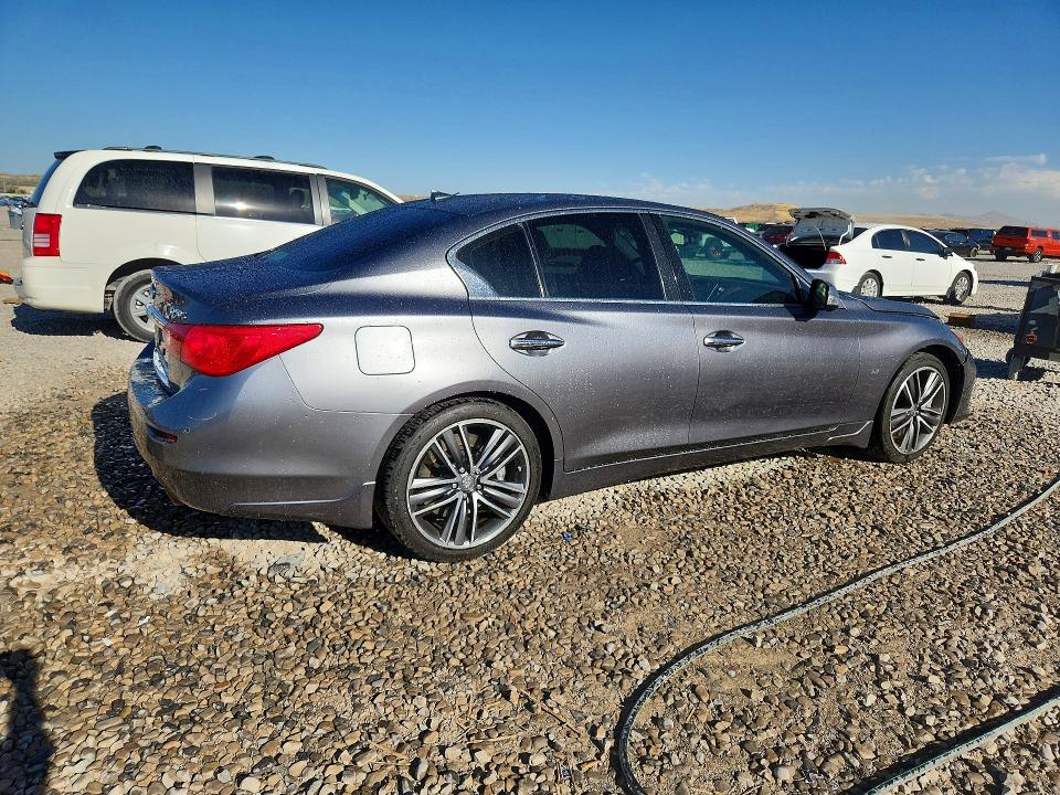 2014 Infiniti Q50 VIN JN1BV7AR1EM689856 COPART salvage auction — FRONT END, Ut - Salvage Certificate, sold $175 on 2026-07-24 (photo 3)