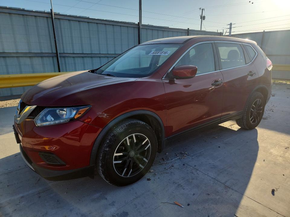 2016 Nissan Rogue VIN JN8AT2MT7GW012590 COPART salvage auction — NORMAL WEAR, Tx - Certificate Of Title, sold $1,150 on 2026-07-10 (photo 1)