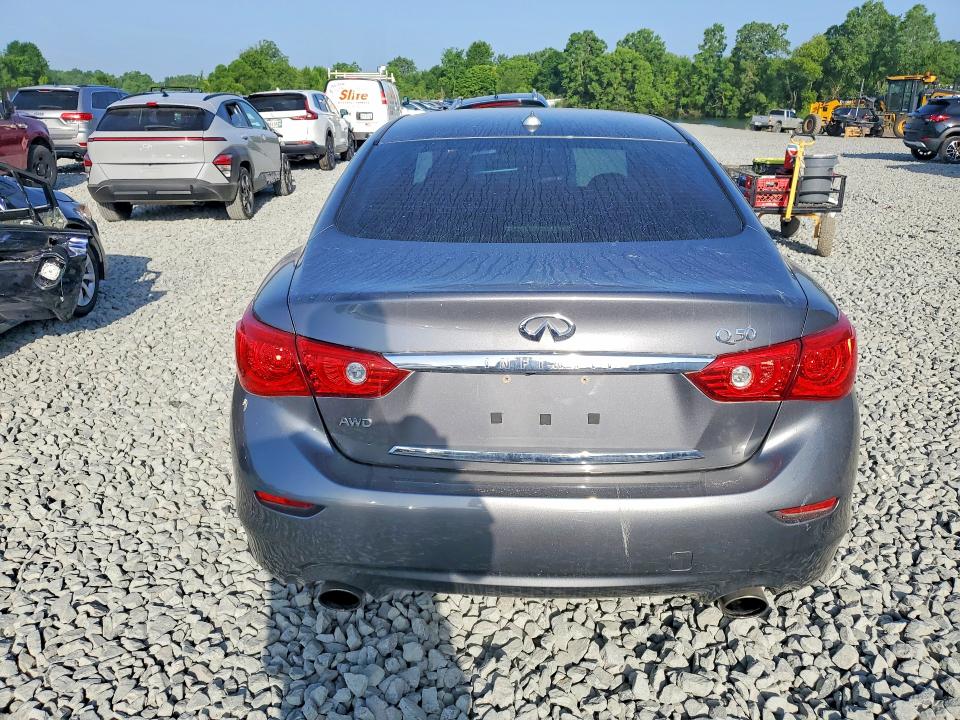 2017 Infiniti Q50 VIN JN1EV7AR7HM840507 COPART salvage auction — NORMAL WEAR, Oh - Cert Of Title-Rebuilt Salvage (P), sold $1,600 on 2026-07-09 (photo 6)
