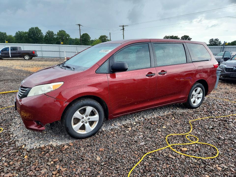 2017 Toyota Sienna VIN 5TDZZ3DC0HS867121 COPART salvage auction — FRONT END, Ar - Certificate Of Title (P), sold $4,500 on 2026-07-29 (photo 1)