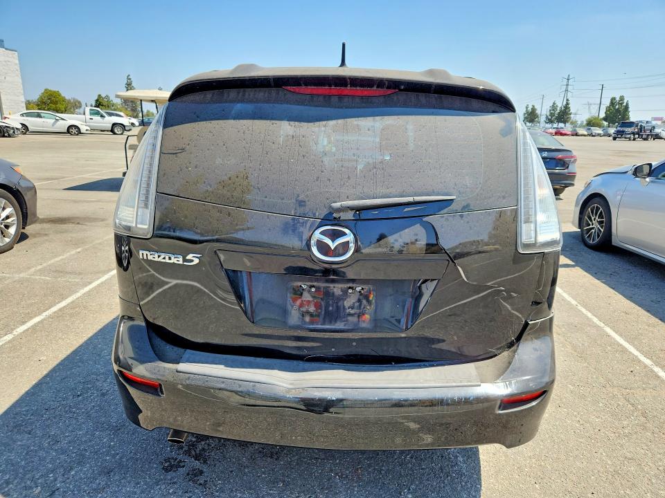 2010 Mazda 5 VIN JM1CR2WL7A0385526 COPART salvage auction — REAR END, Ca - Salvage Certificate, sold $850 on 2026-07-21 (photo 6)