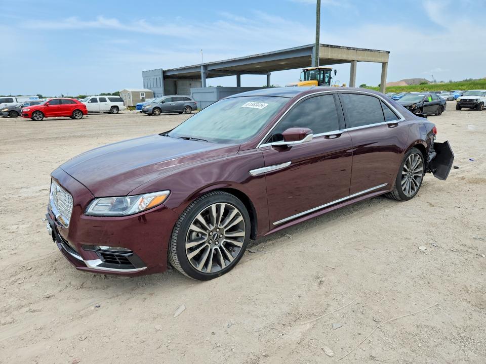 2018 Lincoln Continental VIN 1LN6L9NC7J5609420 COPART salvage auction — REAR END, FL - CERT OF TITLE SLVG REBUILDABLE, sold $7,100 on 2026-08-08 (photo 1)