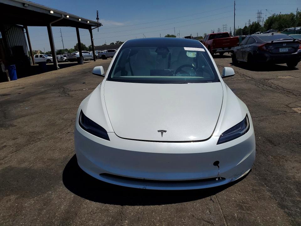 2025 Tesla Model 3 VIN 5YJ3E1EB2SF953098 COPART salvage auction — FRONT END, Co - Salvage Title, sold $14,600 on 2026-09-01 (photo 5)