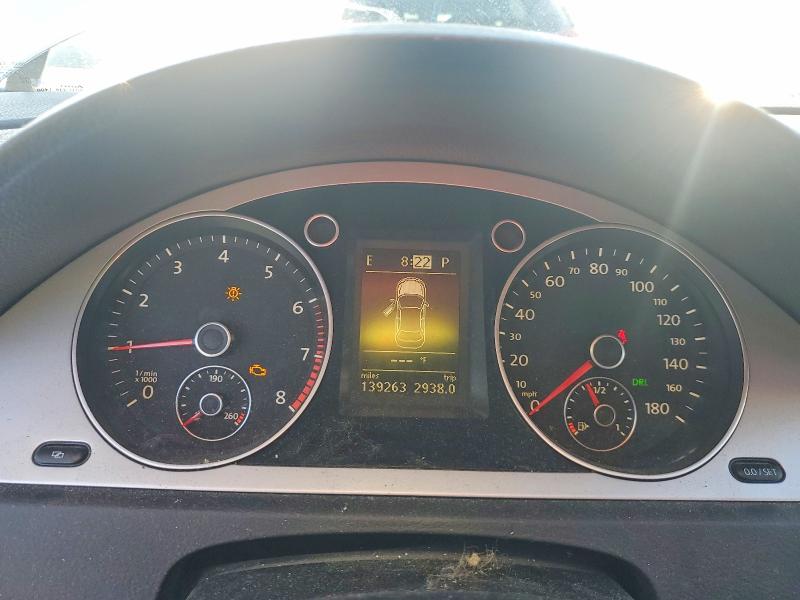 2010 Volkswagen Passat cc VIN WVWML7AN8AE511424 COPART salvage auction — FRONT END, Or - Salvage Title Certificate, sold $475 on 2026-08-12 (photo 9)