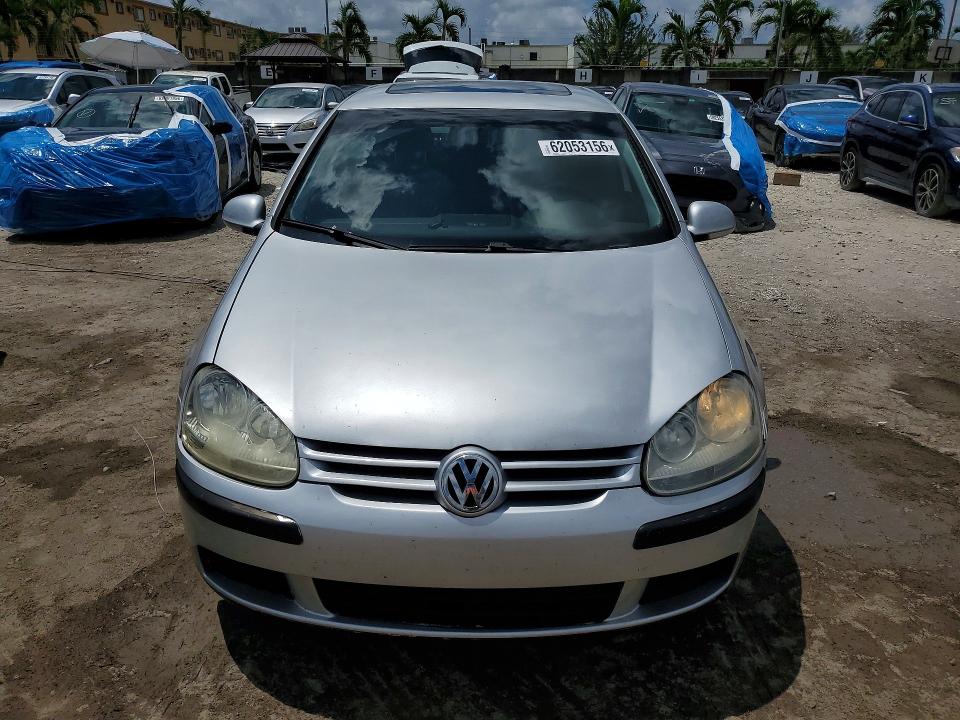 2009 Volkswagen Golf VIN WVWDA71K19W145792 COPART salvage auction — SIDE, FL - CERT OF TTL-REBUILT&SLVG RBLD, sold $375 on 2026-07-31 (photo 5)