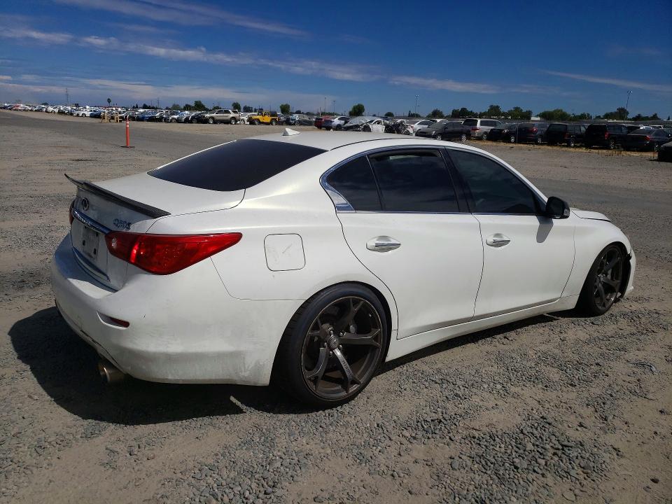 2014 Infiniti Q50 VIN JN1BV7AP4EM685816 COPART salvage auction — FRONT END, Ca - Salvage Certificate, sold $2,900 on 2026-07-28 (photo 3)