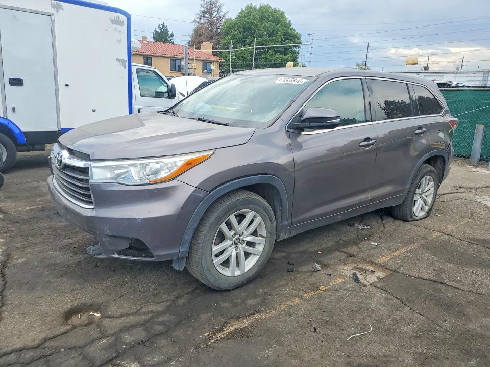 2016 Toyota Highlander VIN 5TDZARFH3GS021163 — COPART salvage auction photo