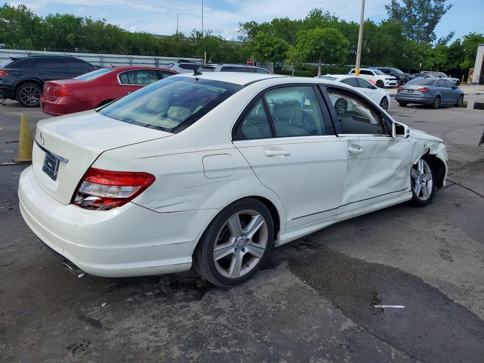 2011 Mercedes-benz C class VIN WDDGF5EB3BA479683 COPART salvage auction — FRONT END, FL - CERT OF TITLE SLVG REBUILDABLE, sold $1,050 on 2026-07-15 (photo 3)