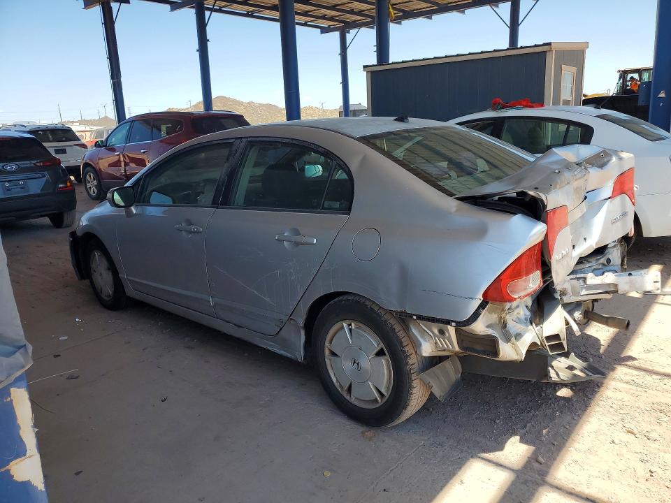 2008 Honda Civic hybrid VIN JHMFA36288S017211 COPART salvage auction — REAR END, Az - Cert Of Title - Salvage, sold $300 on 2026-07-23 (photo 2)