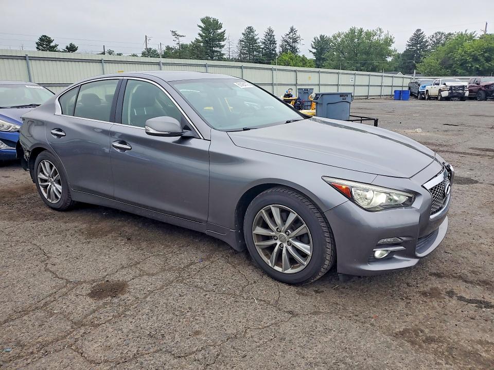 2014 Infiniti Q50 VIN JN1BV7AR8EM701114 COPART salvage auction — REAR END, Pa - Certificate Of Salvage, sold $1,350 on 2026-07-31 (photo 4)