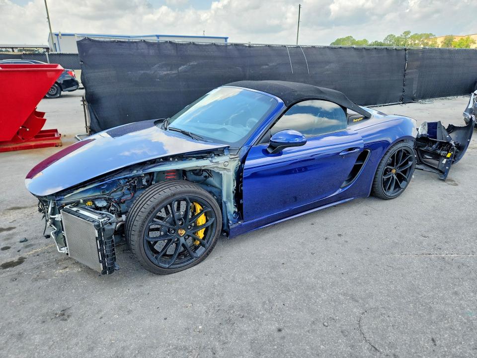 2021 Porsche Boxster VIN WP0CC2A8XMS240221 — COPART salvage auction photo