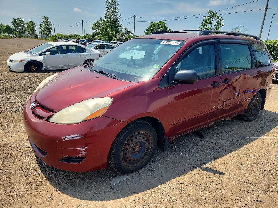 2007 Toyota Sienna VIN 5TDZK29C27S044325 COPART salvage auction — MINOR DENT/SCRATCHES, Qc - Aucune Mention, sold $700 on 2026-07-28 (photo 1)