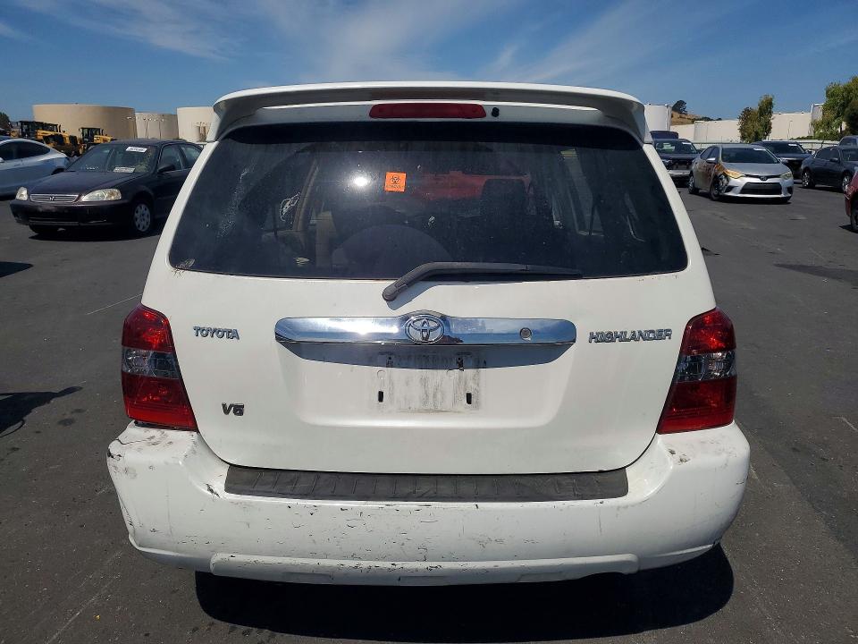 2006 Toyota Highlander VIN JTEDP21A460113521 COPART salvage auction — VANDALISM, CA - SALVAGE CERTIFICATE, sold $90 on 2026-07-27 (photo 6)