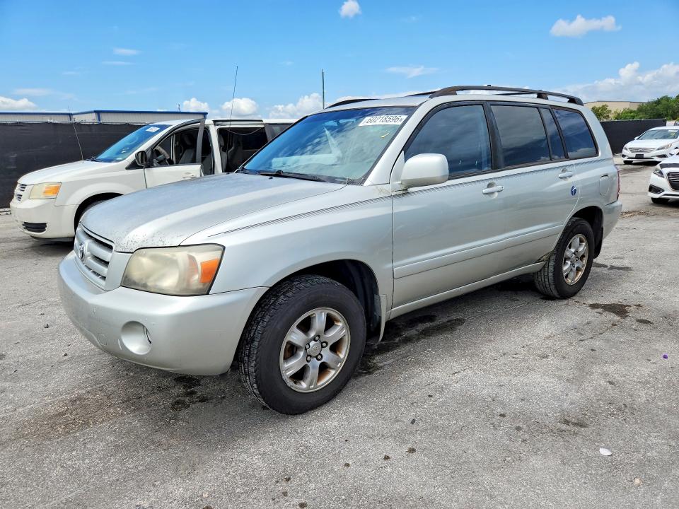 2006 Toyota Highlander VIN JTEGP21A260096294 COPART salvage auction — MINOR DENT/SCRATCHES, FL - CERTIFICATE OF TITLE, sold $1,500 on 2026-07-21 (photo 1)
