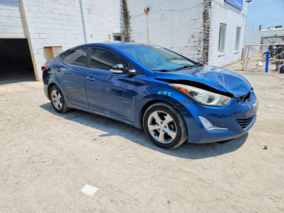 2016 Hyundai Elantra VIN KMHDH4AE8GU623148 COPART salvage auction — FRONT END, Md - Cert Of Salvage > 75% Damage, sold $250 on 2026-07-28 (photo 4)
