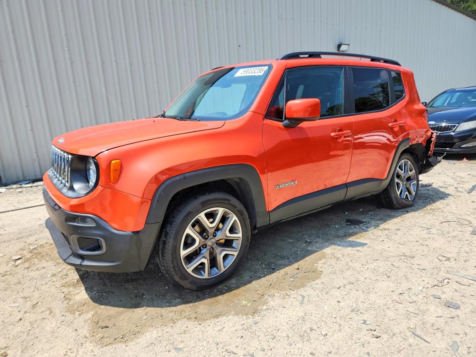 2017 Jeep Renegade VIN ZACCJBBB5HPF58341 COPART salvage auction — REAR END, De - Salvage Certificate, sold $250 on 2026-08-04 (photo 1)