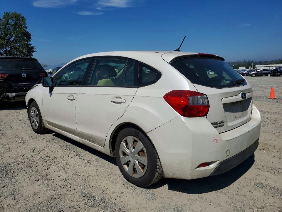 2013 Subaru Impreza VIN JF1GPAA69DH204845 COPART salvage auction — FRONT END, WA - BILL OF SALE, sold $875 on 2026-07-27 (photo 2)