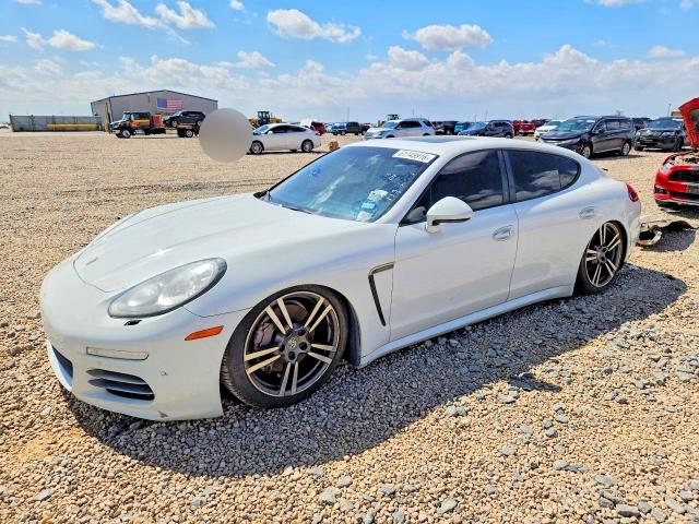 2014 Porsche Panamera VIN WP0AA2A73EL008026 COPART salvage auction — FRONT END, Tx - Certificate Of Title (P), sold $4,300 on 2026-08-05 (photo 1)