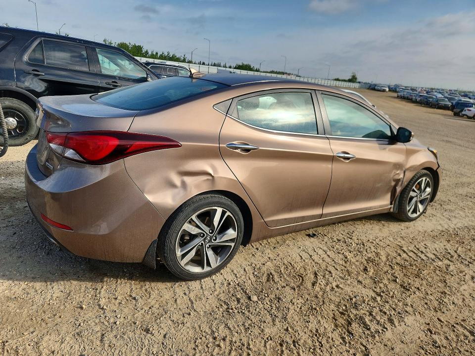 2014 Hyundai Elantra VIN KMHDH4AH3EU144188 COPART salvage auction — SIDE, Ab - Bos - Salvage, sold $1,350 on 2026-07-23 (photo 3)