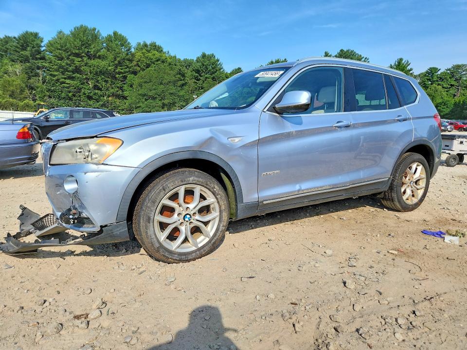 2011 BMW X3 VIN 5UXWX7C52BLT78729 COPART salvage auction — FRONT END, MA - CERT OF TITLE-RECONSTRCTD COLL, sold $325 on 2026-07-23 (photo 1)