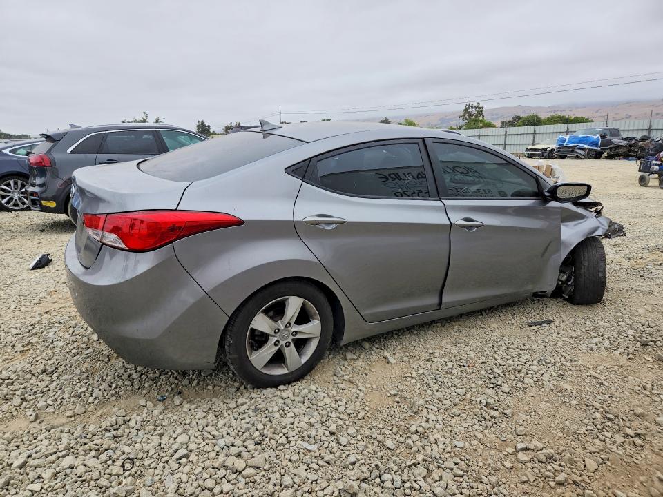2012 Hyundai Elantra VIN KMHDH4AE9CU360923 COPART salvage auction — FRONT END, Ca - Salvage Certificate, sold $60 on 2026-07-28 (photo 3)