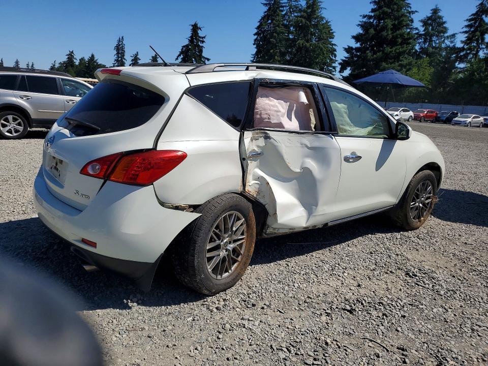 2009 Nissan Murano VIN JN8AZ18W59W127592 COPART salvage auction — SIDE, WA - BILL OF SALE, sold $175 on 2026-07-21 (photo 3)