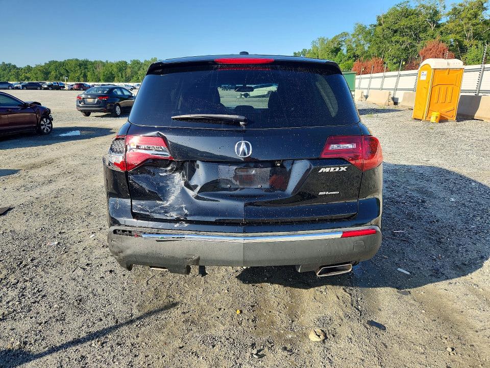 2013 Acura Mdx VIN 2HNYD2H39DH515446 COPART salvage auction — REAR END, Sc - Cert Of Title-Salvage, sold $1,600 on 2026-08-24 (photo 6)
