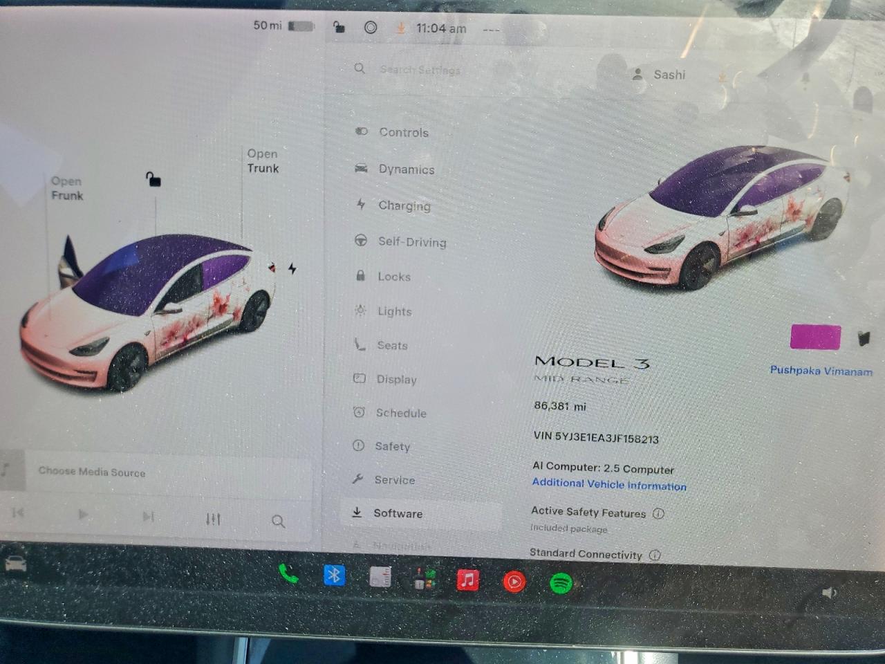 2018 Tesla Model 3 VIN 5YJ3E1EA3JF158213 COPART salvage auction — Front End, CA - SALVAGE CERTIFICATE, sold $4,000 on 2026-07-10 (photo 9)
