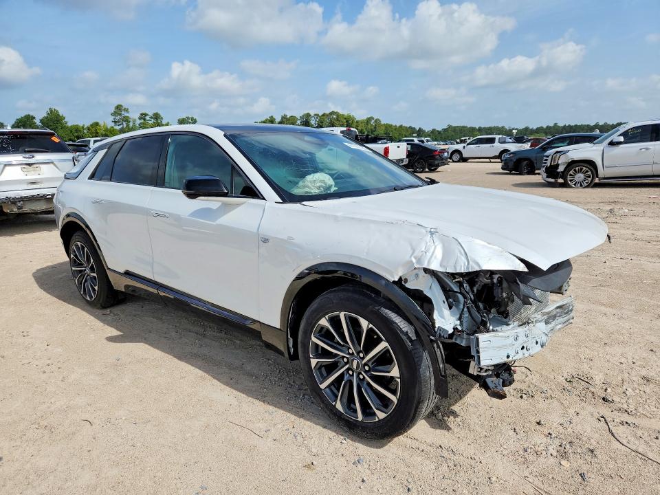2024 Cadillac Lyriq VIN 1GYKPVRK6RZ124492 COPART salvage auction — FRONT END, Tx - Salvage W/Lemon Law Historty, sold $12,300 on 2026-07-28 (photo 4)