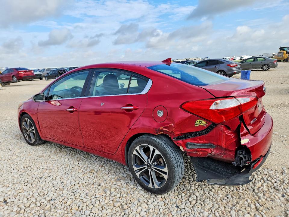 2016 Kia Forte VIN KNAFX4A82G5473717 COPART salvage auction — REAR END, TX - SALVAGE VEHICLE TITLE (P), sold $1,000 on 2026-07-16 (photo 2)