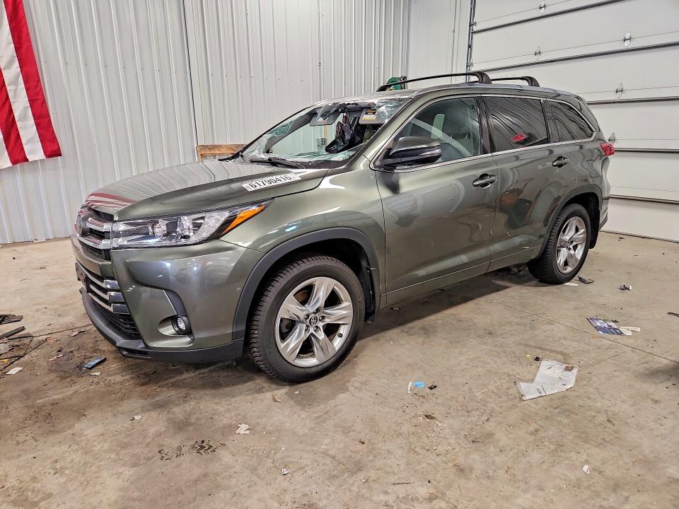 2019 Toyota Highlander VIN 5TDDZRFH7KS925531 COPART salvage auction — VANDALISM, Mn - Cert Of Title-Salvage, sold $1,100 on 2026-07-28 (photo 1)
