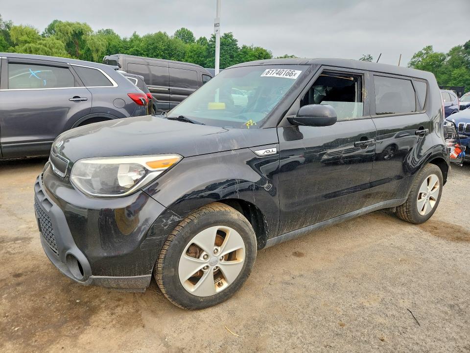 2015 Kia Soul VIN KNDJN2A29F7151596 COPART salvage auction — FRONT END, MA - CERTIFICATE OF TITLE (P), sold $1,000 on 2026-07-27 (photo 1)