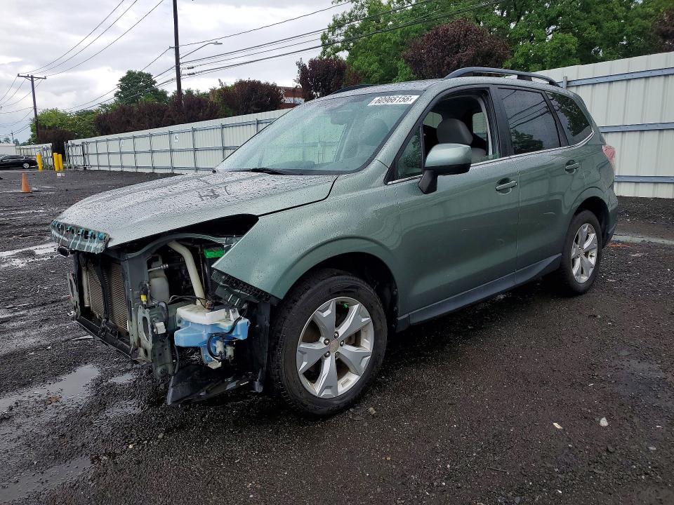 2015 Subaru Forester VIN JF2SJARC4FH592863 COPART salvage auction — FRONT END, CT - CERT OF TITLE-SALVAGE, sold $525 on 2026-07-28 (photo 1)