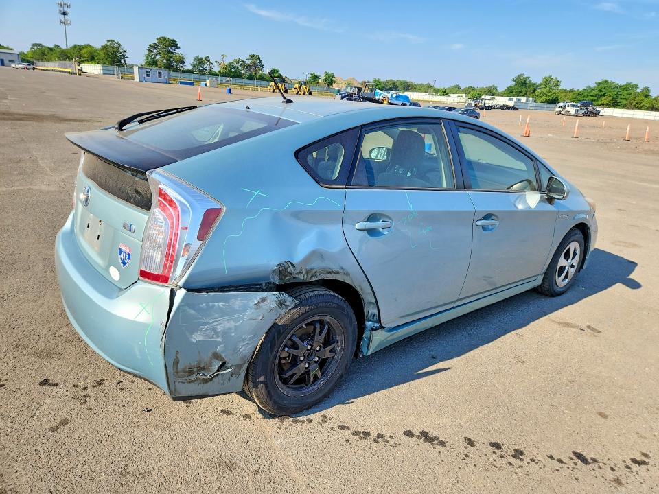 2012 Toyota Prius VIN JTDKN3DU9C1542057 COPART salvage auction — SIDE, NY - MV-907A SALVAGE CERTIFICATE, sold $1,000 on 2026-07-20 (photo 3)