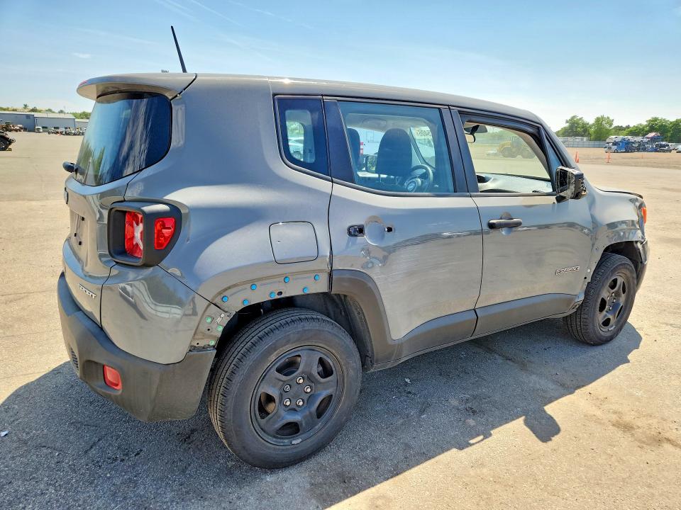 2019 Jeep Renegade VIN ZACNJBAB7KPK89208 COPART salvage auction — FRONT END, Ny - Mv-907A Salvage Certificate, sold $2,000 on 2026-07-22 (photo 3)