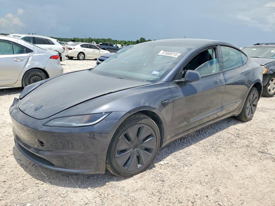2025 Tesla Model 3 VIN 5YJ3E1EA7SF953332 COPART salvage auction — FRONT END, Tx - Salvage Vehicle Title, sold $7,900 on 2026-07-28 (photo 1)