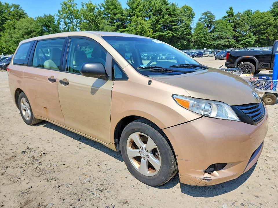 2013 Toyota Sienna VIN 5TDZK3DC2DS360929 COPART salvage auction — FRONT END, Ma - Certificate Of Title, sold $375 on 2026-07-27 (photo 4)