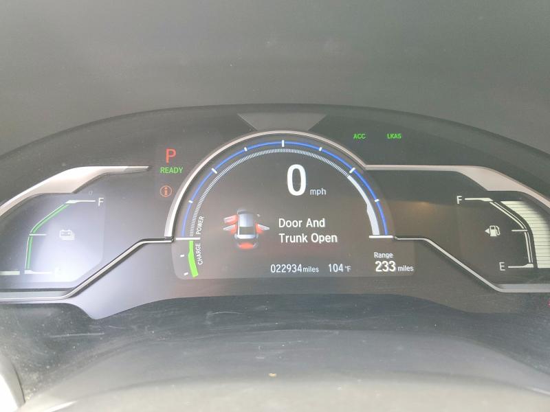 2018 Honda Clarity VIN JHMZC5F13JC021659 COPART salvage auction — FRONT END, Tx - Salvage Vehicle Title, sold $6,300 on 2026-07-08 (photo 9)