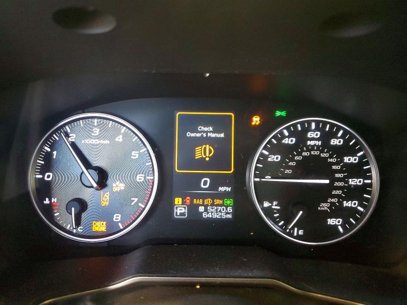 2022 Subaru Outback VIN 4S4BTANC4N3142278 COPART salvage auction — FRONT END, Mn - Cert Of Title-Salvage, sold $7,600 on 2026-07-09 (photo 9)