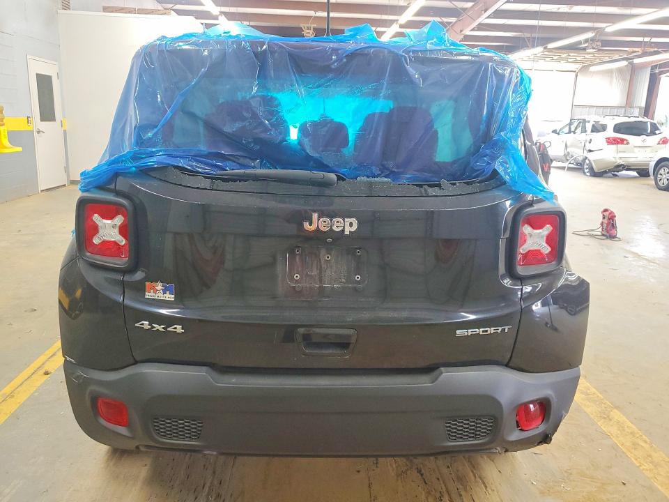 2019 Jeep Renegade VIN ZACNJBA12KPJ96426 COPART salvage auction — ROLLOVER, Nc - Salvage Certificate Of Title, sold $750 on 2026-08-12 (photo 6)