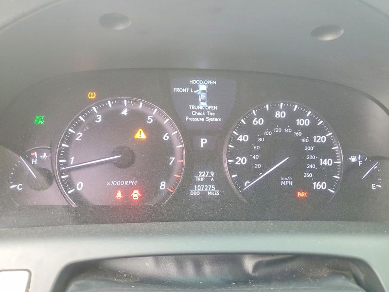 2007 Lexus Ls 460 VIN JTHBL46F175045978 COPART salvage auction — FRONT END, NY - MV-907A SALVAGE CERTIFICATE, sold $425 on 2026-07-23 (photo 9)