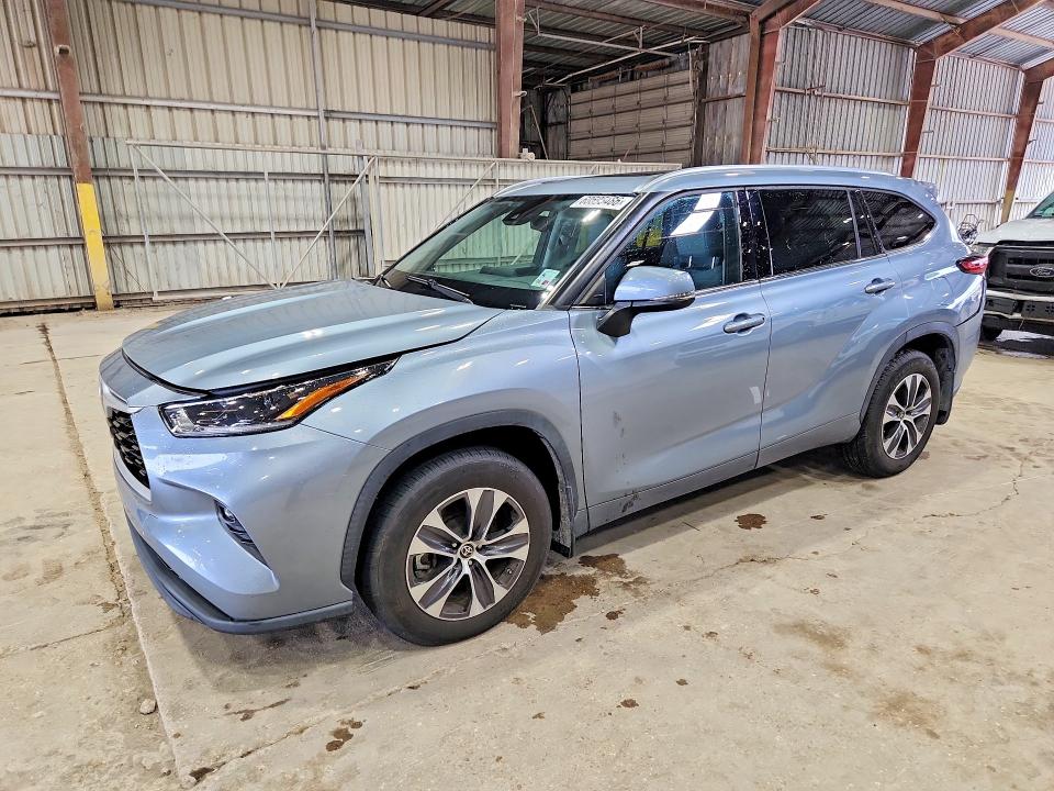 2021 Toyota Highlander VIN 5TDGZRAH2MS074665 COPART salvage auction — REAR END, La - Cert Of Title-Salvage, sold $1,750 on 2026-07-21 (photo 1)